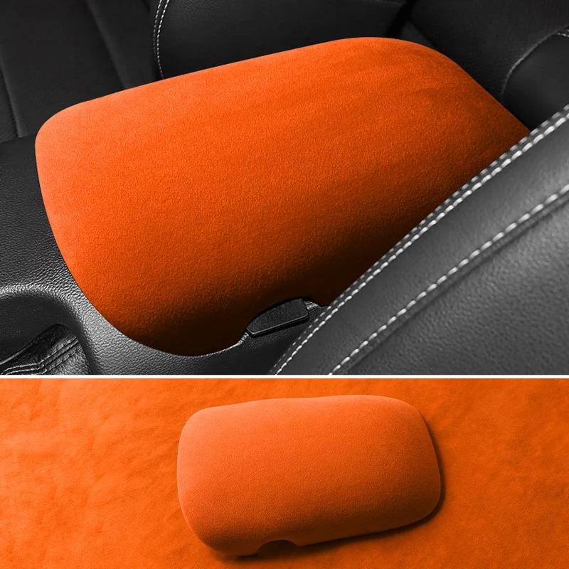 Autocollant décoratif en Alcantara pour boîte d'accoudoir de siège Mustang, couverture de coffre, ga