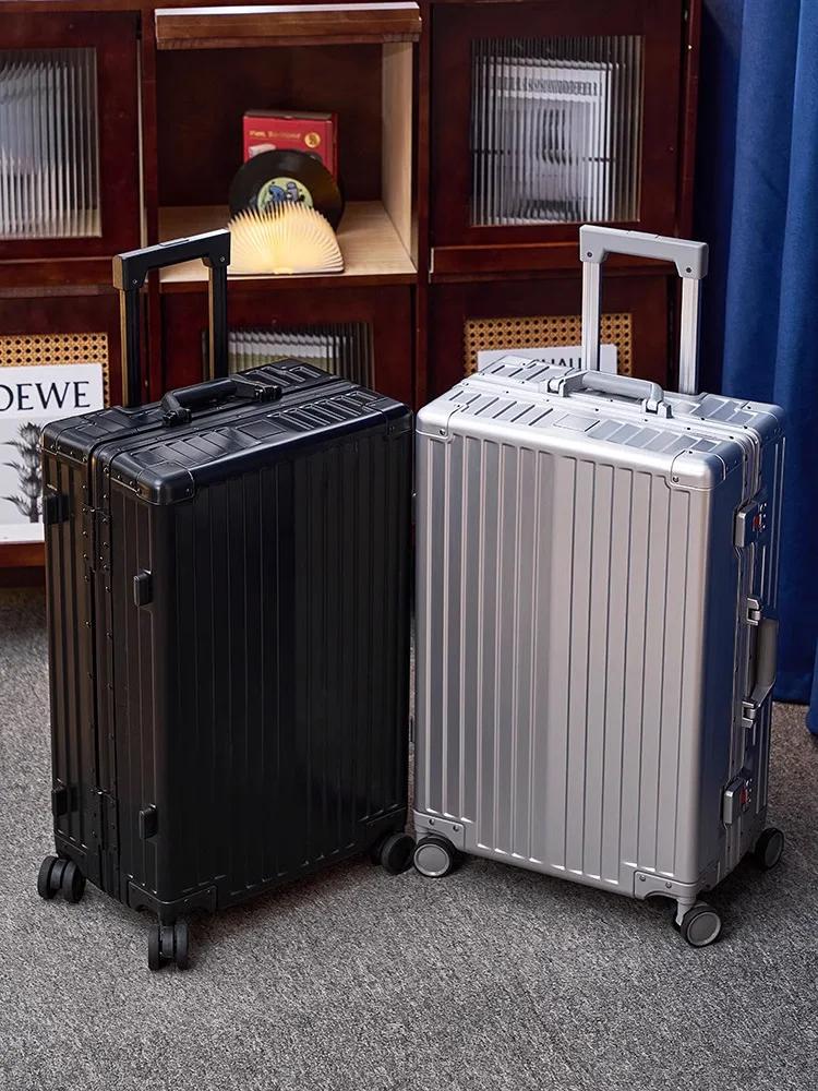 Valise à bagages entièrement en alliage d'aluminium et magnésium, valise d'embarquement de 20 pouces