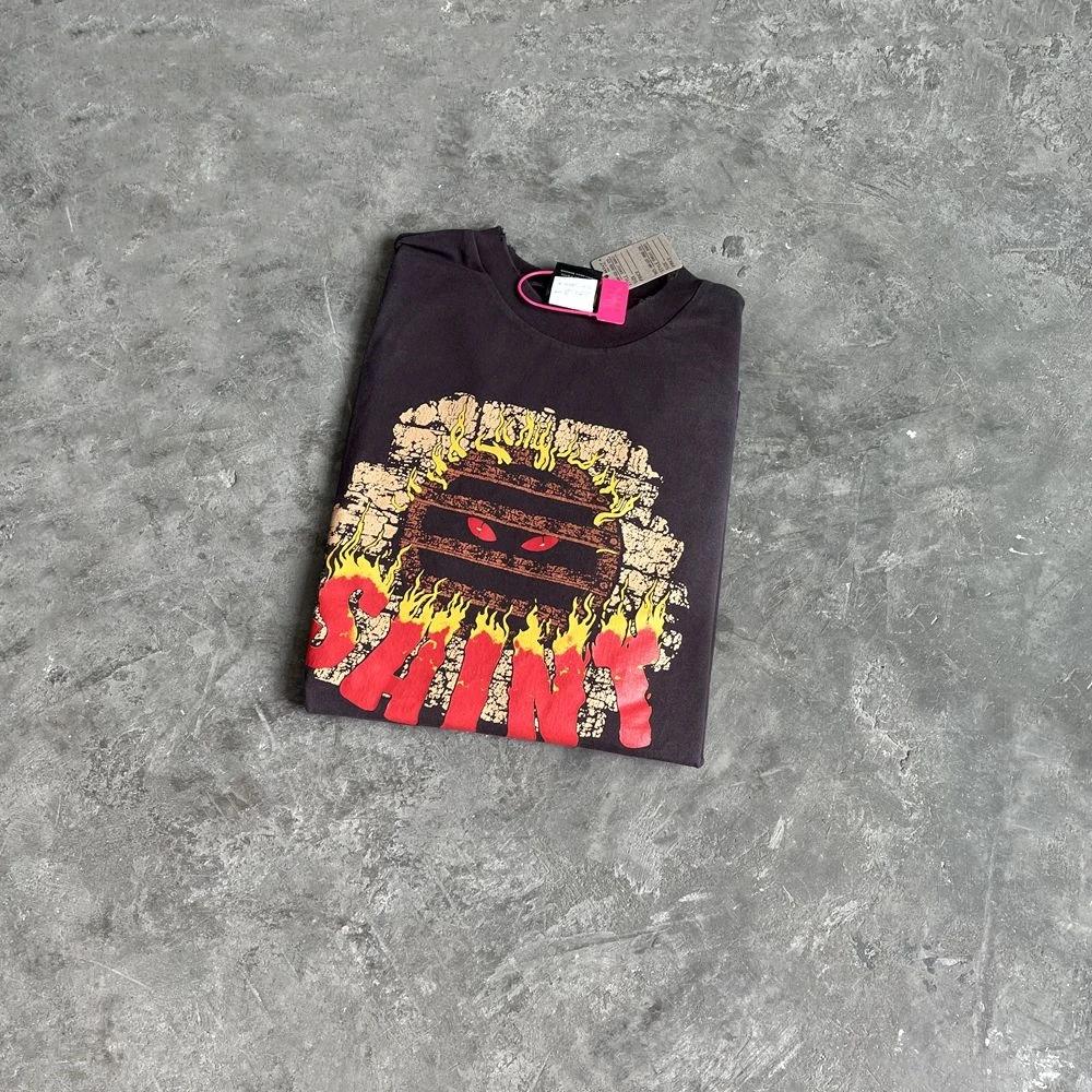 Yao mode SAINT OF Michael flamme graphiques imprimer décontracté Vintage Streetwear à manches longue