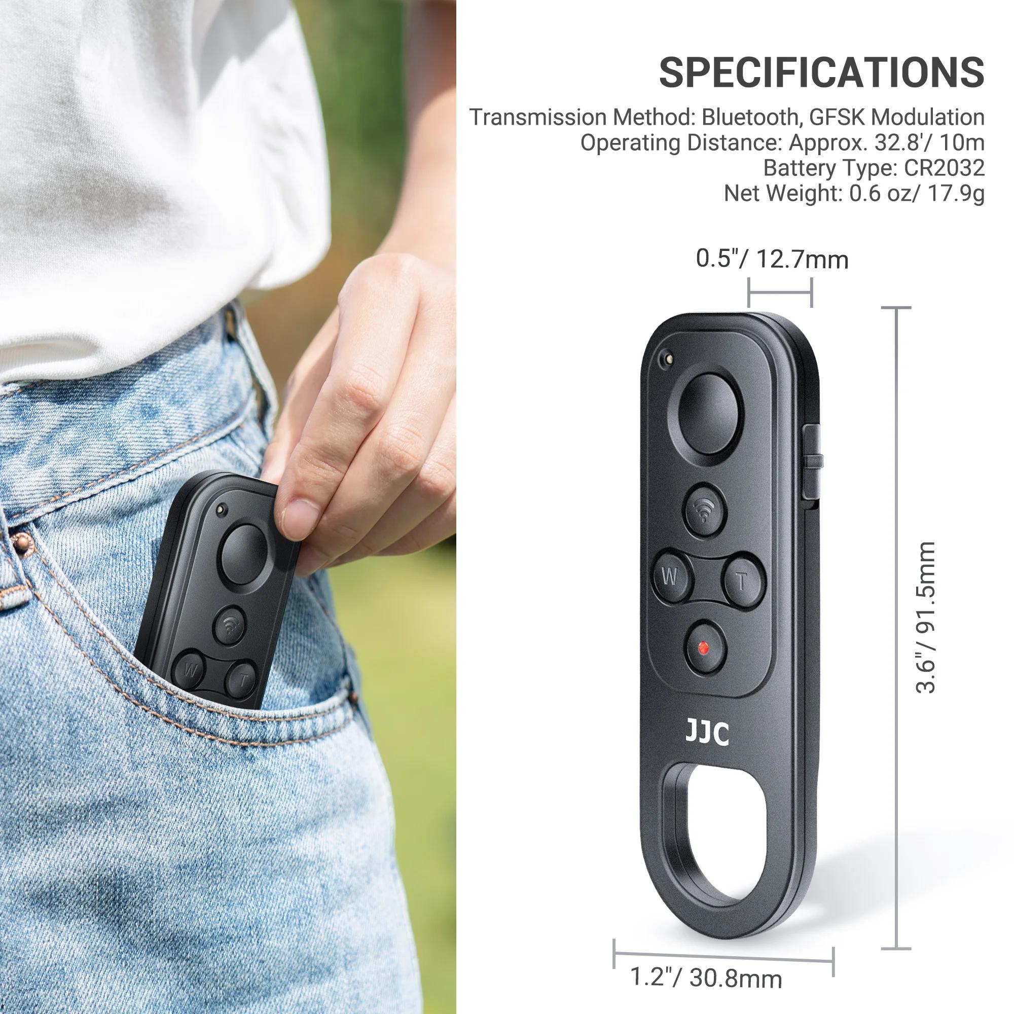 JJC télécommande sans fil Bluetooth pour Fujifilm Fuji XT50 X100VI X-S20 X-T5 X-T4 X-T3 X-T30 II X-T