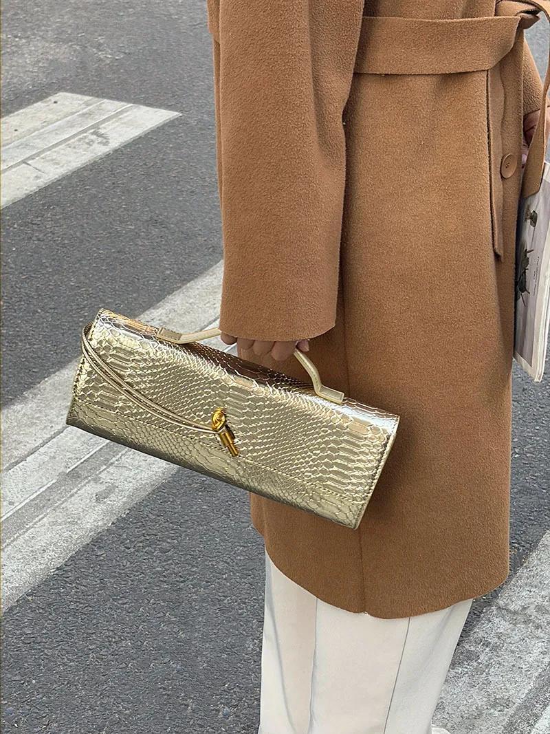 Sac à main de grande capacité pour femmes, sac carré à motif Crocodile, sacoche à bandoulière, fourr