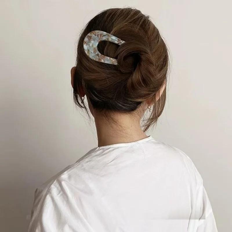 Pinces à cheveux élégantes en forme de U – Épingles torsadées françaises, épingles à cheveux haut de