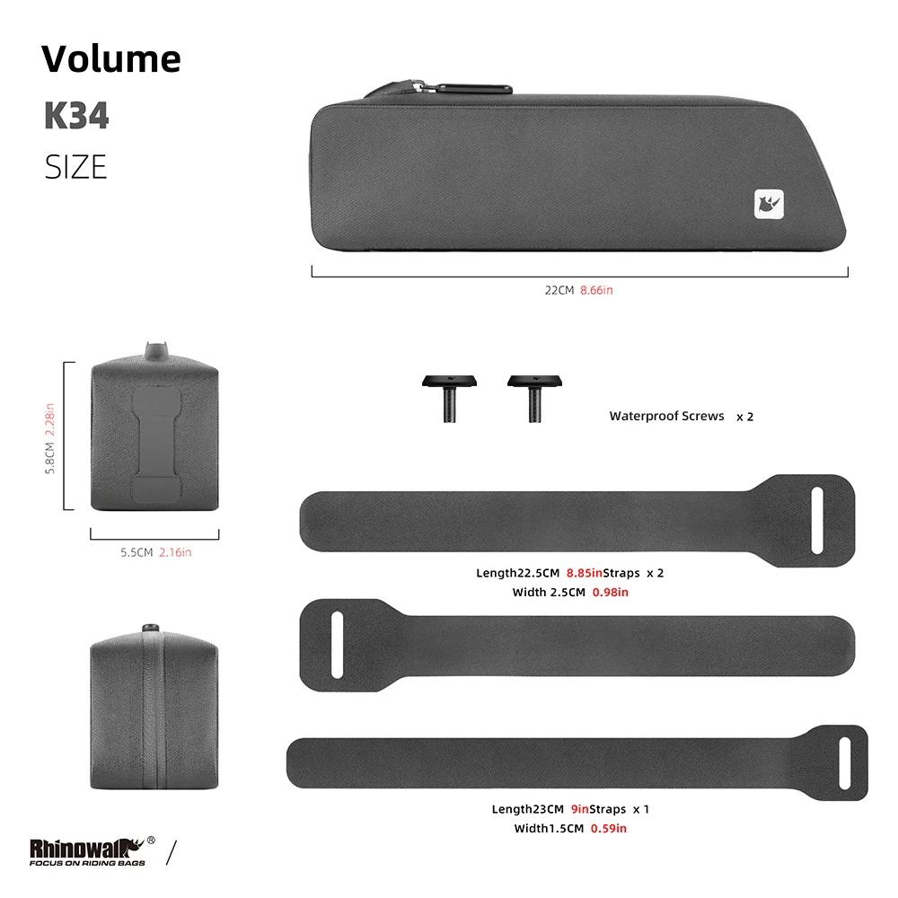 Rhinowalk – sac pour Tube supérieur de vélo, avec boulon monté et sangle, étanche, aérodynamique, fa