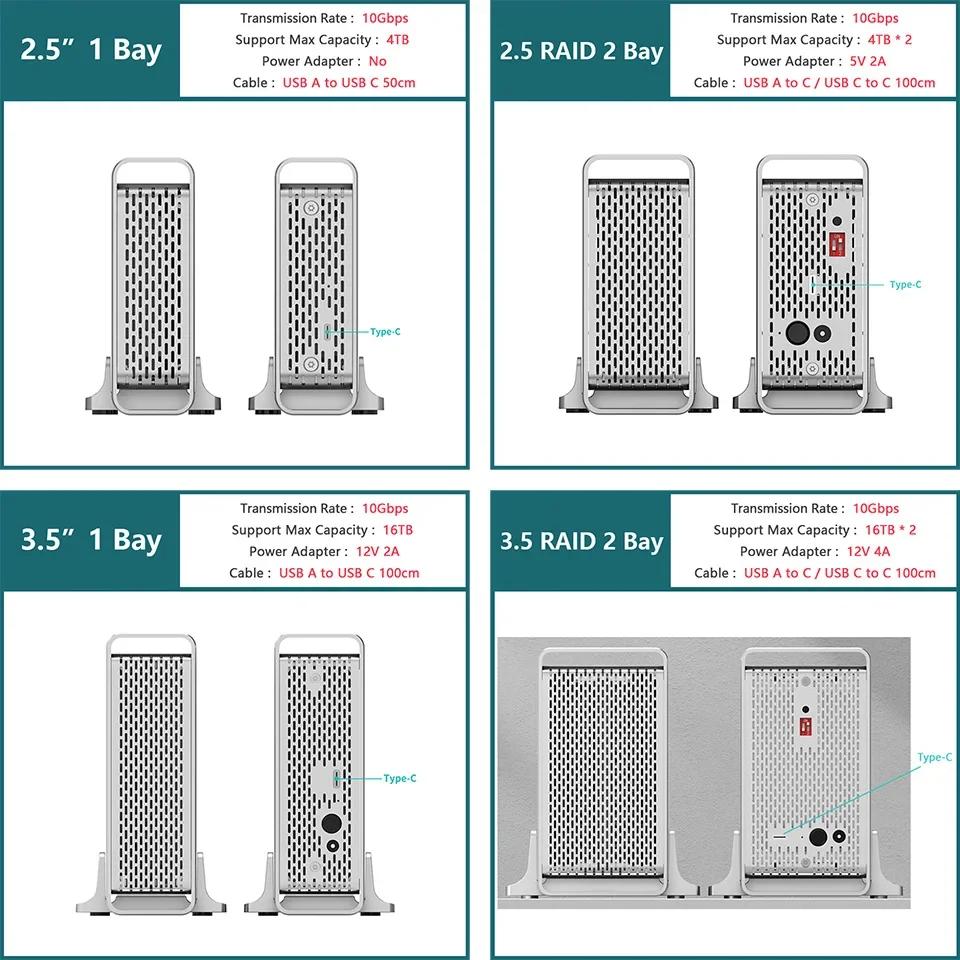 Yottamaster HOT 2.5 pouces boîtier de disque dur HDD SSD SATA3.0 5Gbps 10Gbps boîtier de disque dur