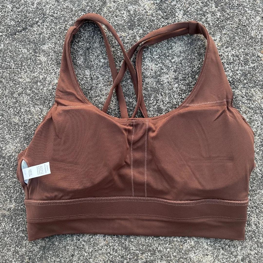 Soutien-gorge sport femme dos croisé Fitness Yoga doux avec coussinets poitrine et sangle épaule