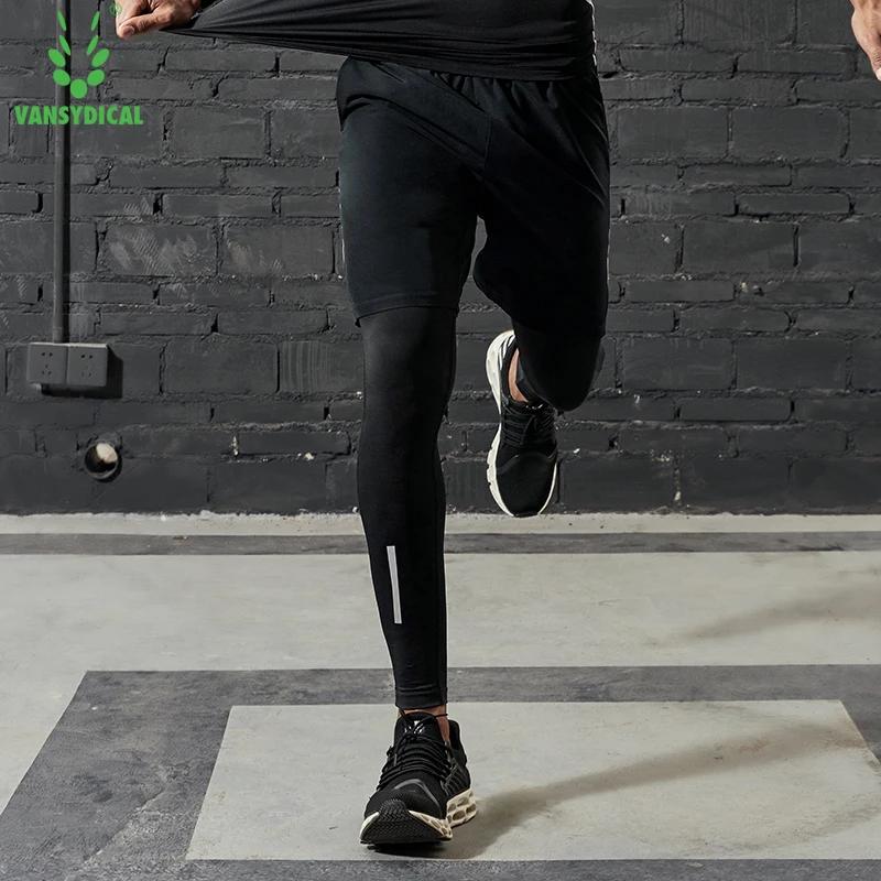 Pantalon compression homme avec bandes réfléchissantes - Collant running et basket pour entraînement