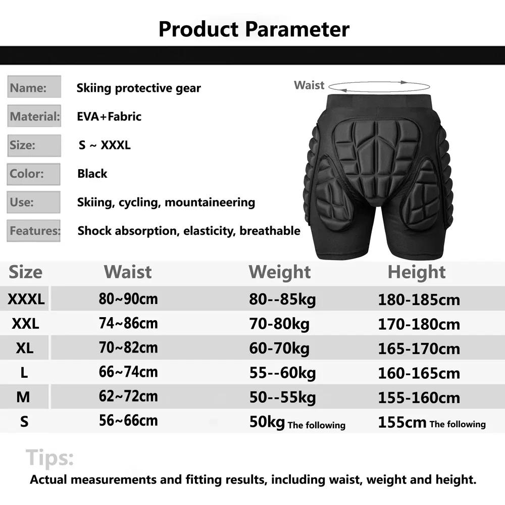 Shorts de protection hanches ski snowboard - Équipement VTT motocross avec genouillères