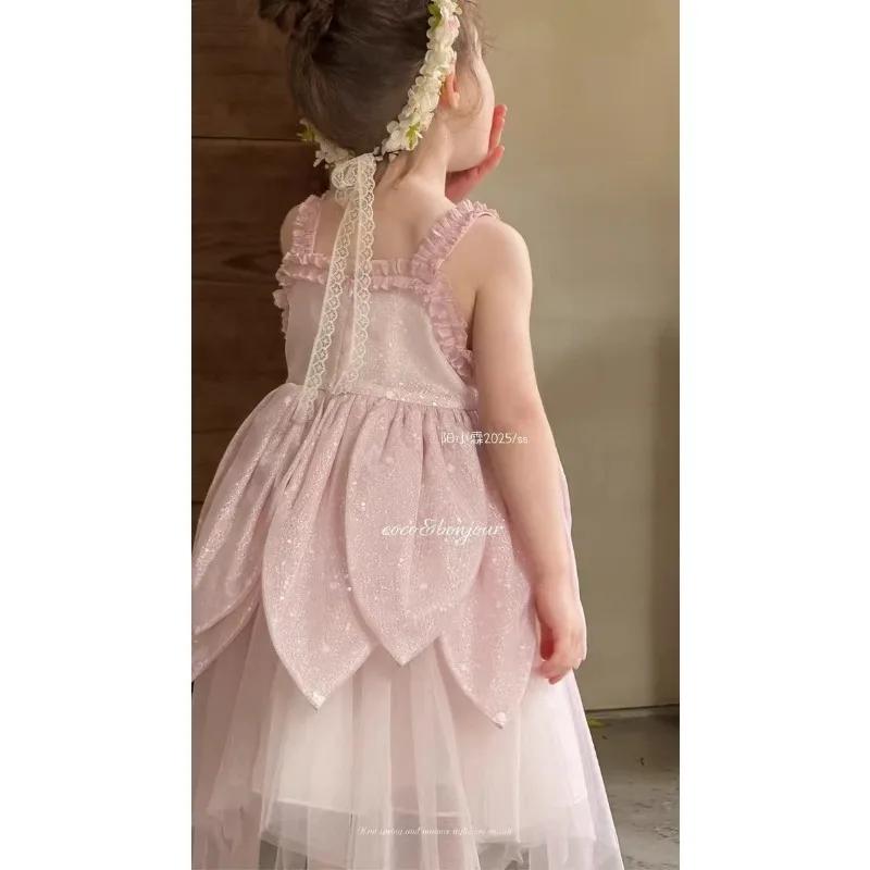 Jupe débardeur d'été pour filles, jupe à bretelles pour enfants, robe de princesse pour enfants, nou
