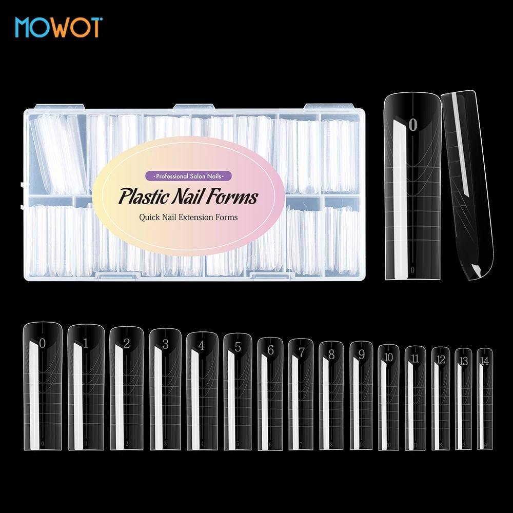 MOWOT nouveau carré double forme d'ongle Extension faux ongles conseils construction rapide Gel moul