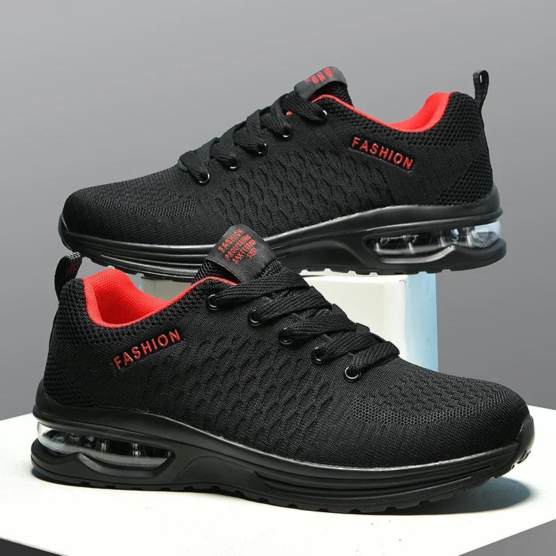 Chaussures de course légères à lacets pour hommes, baskets de sport de plein air décontractées en ma