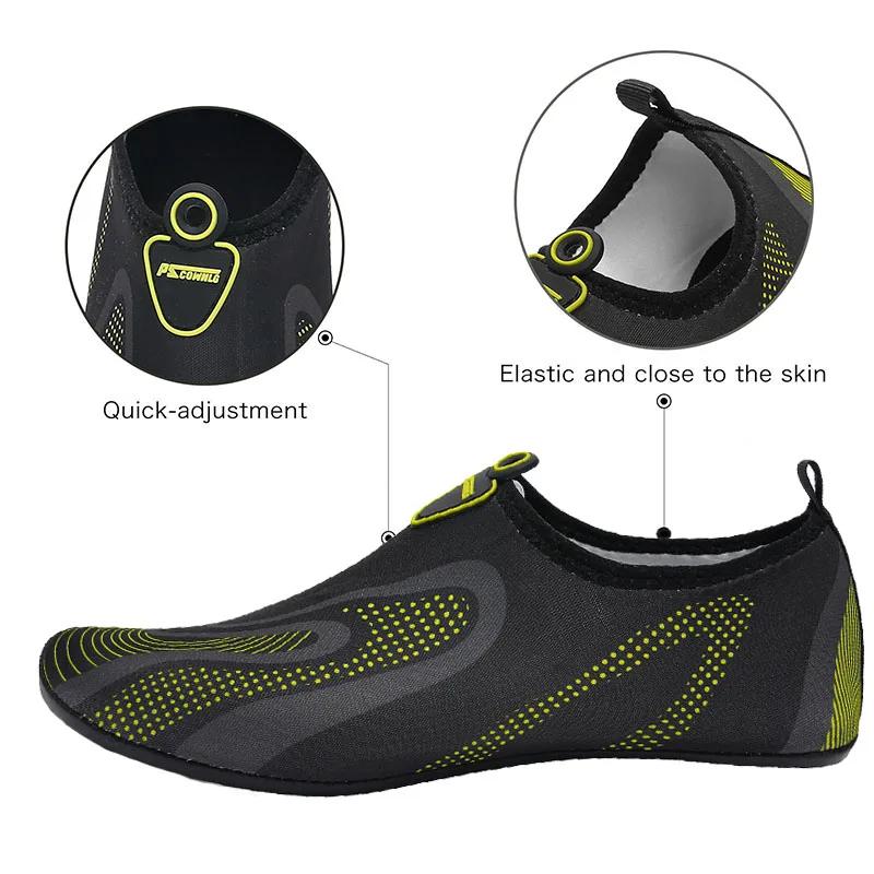 Chaussures de sports nautiques pieds nus chaussettes de yoga aquatique à séchage rapide à enfiler po