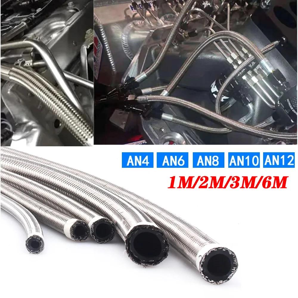 1m 3m 6m AN4 AN6 AN8 AN10 AN12 AN16 frein tressé en acier inoxydable gazole tuyau de conduite de car