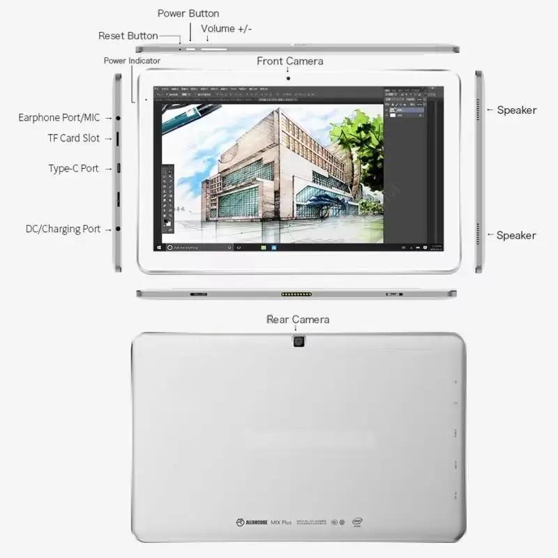 Kubi Plus 10.6 "Windows 10 tablette PC 4GB RAM 128GB ROM 1920x1080 IPS WiFi 64 bits Intel Core m3-7Y