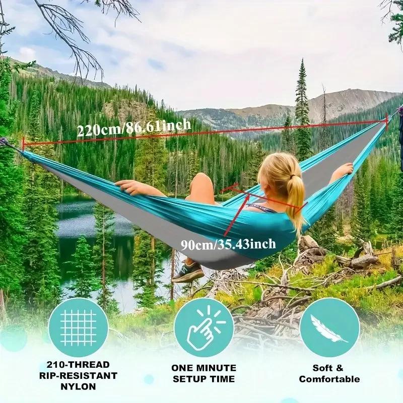Hamac de Camping, accessoires de Camping, équipement pour l'extérieur et l'intérieur avec sangles d'