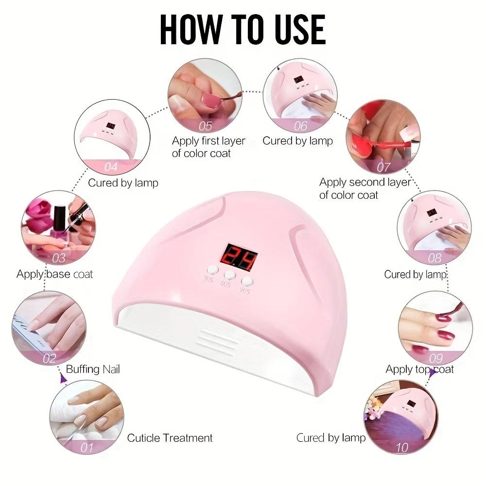 LULAA lumière LED lampe à ongles Portable Gel vernis lampes de séchage UV lampe de poche à durcissem