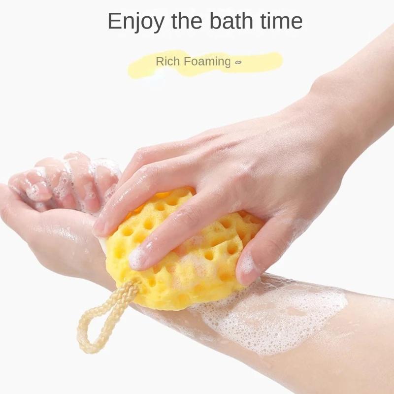 Boule éponge de douche en maille douce, brosse de nettoyage en Nylon pour bébé, mousse de douche, ne