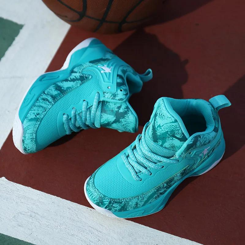 2025 chaussures de Basket-ball pour enfants baskets nouveaux garçons marque semelle épaisse antidéra