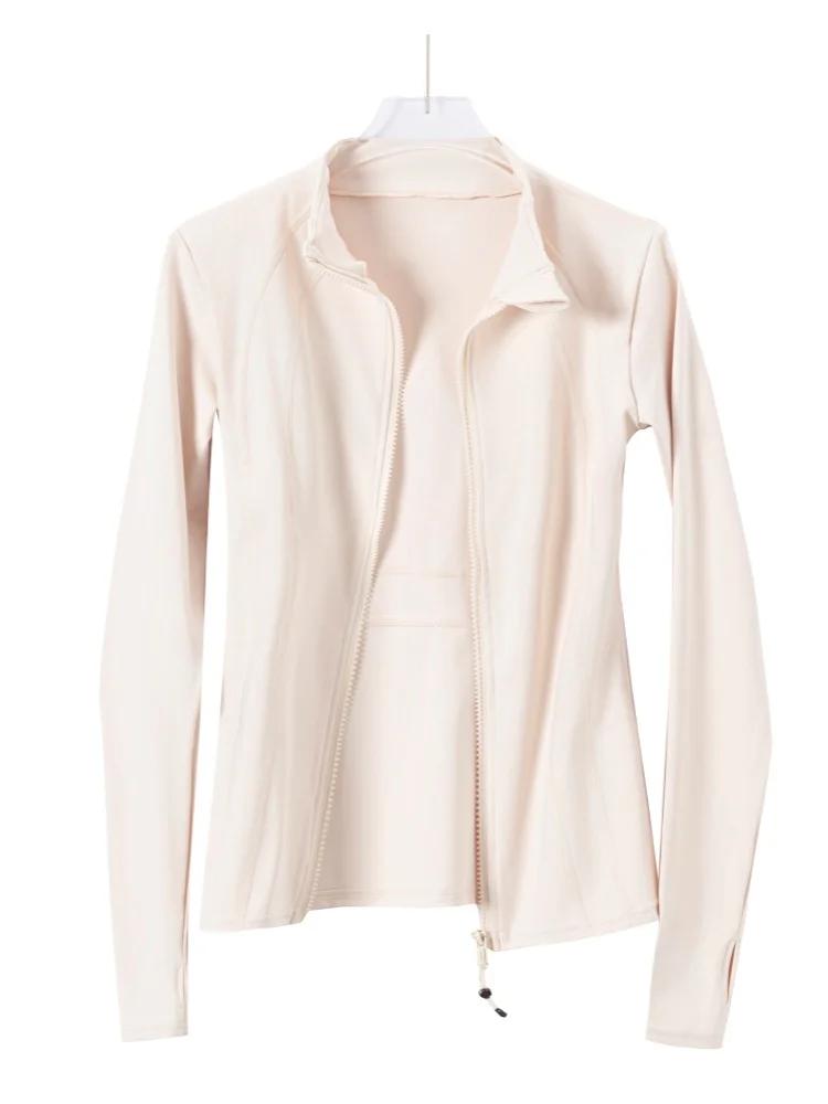 Veste de yoga amincissante pour femme ; tenue de course et de fitness légère et fine ; haut de sport