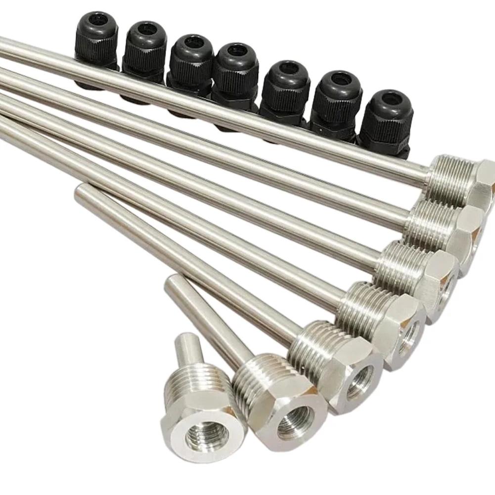 Poche thermométrique 304 en acier inoxydable 304, filetage 1/2 G, OD6mm, manchon d'immersion pour ca