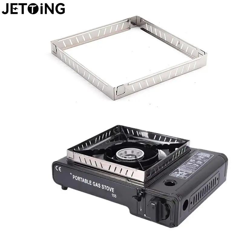 Pare-vent pliable en acier inoxydable, poêle à gaz d'extérieur, poêle de barbecue, accessoires de Ca