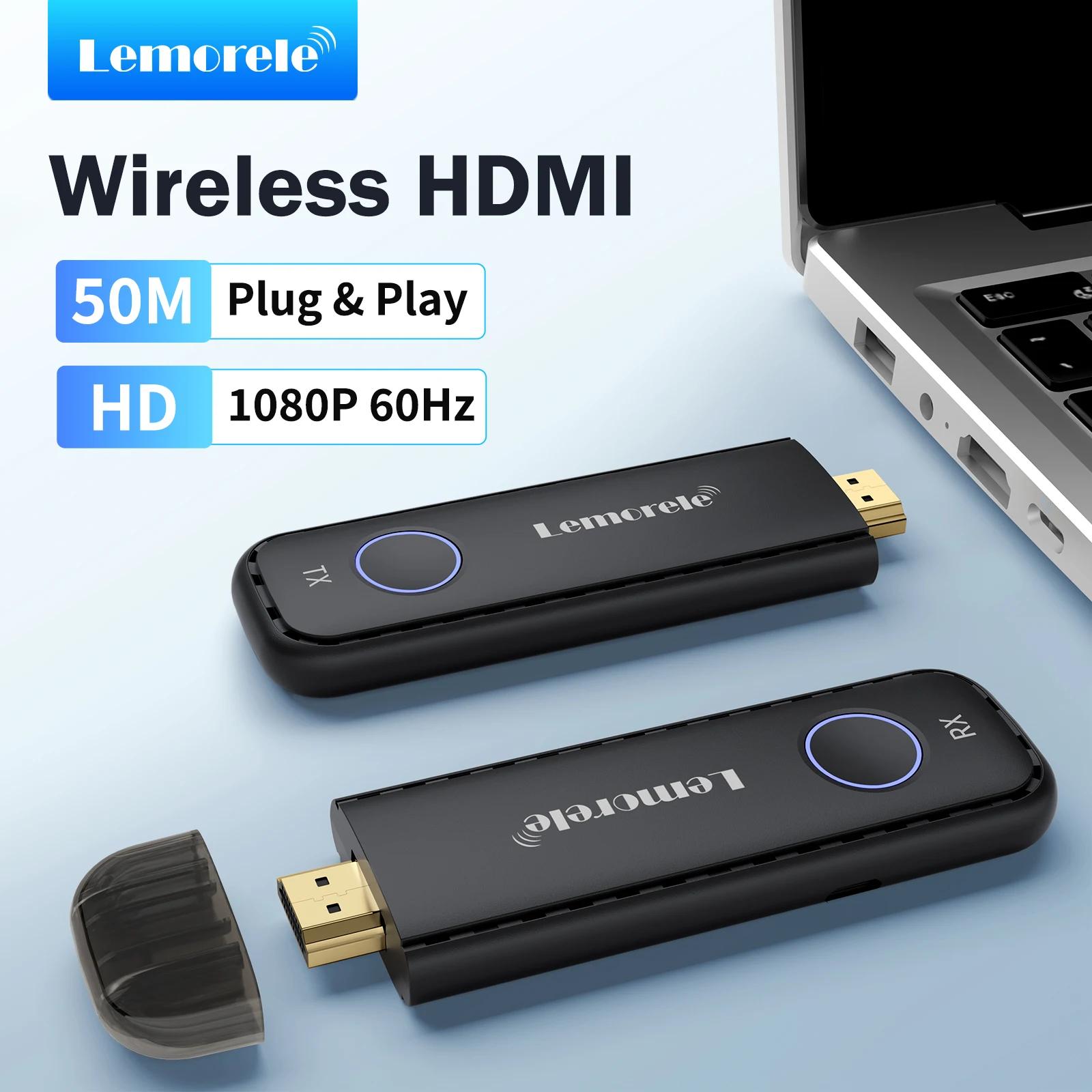 Lemorele 1080P HDMI transmetteur et récepteur sans fil extension sans fil adaptateur émetteur-récept