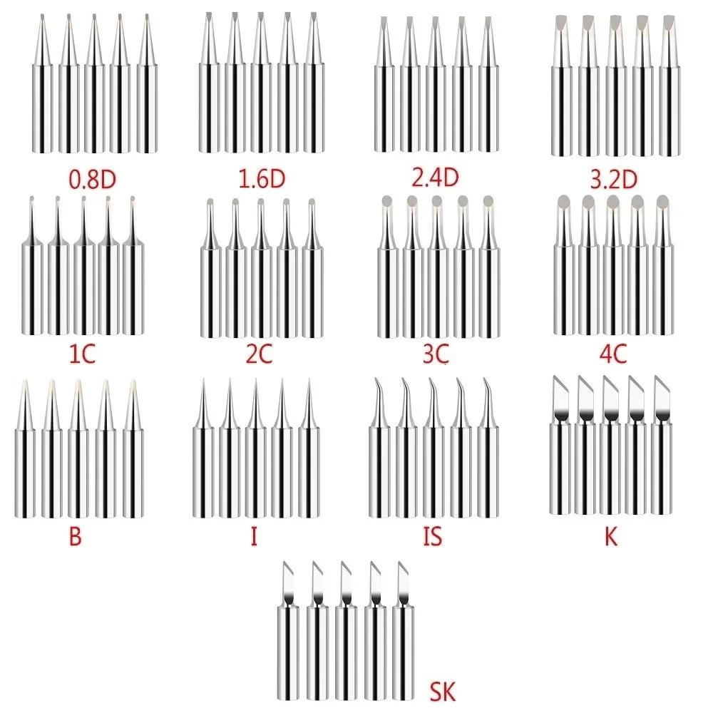 Embouts de fer à souder 900M-T, 5 pièces, embouts de soudage sans plomb IS/I/B/K/SK/2.4D/3.2D/1C/2C/