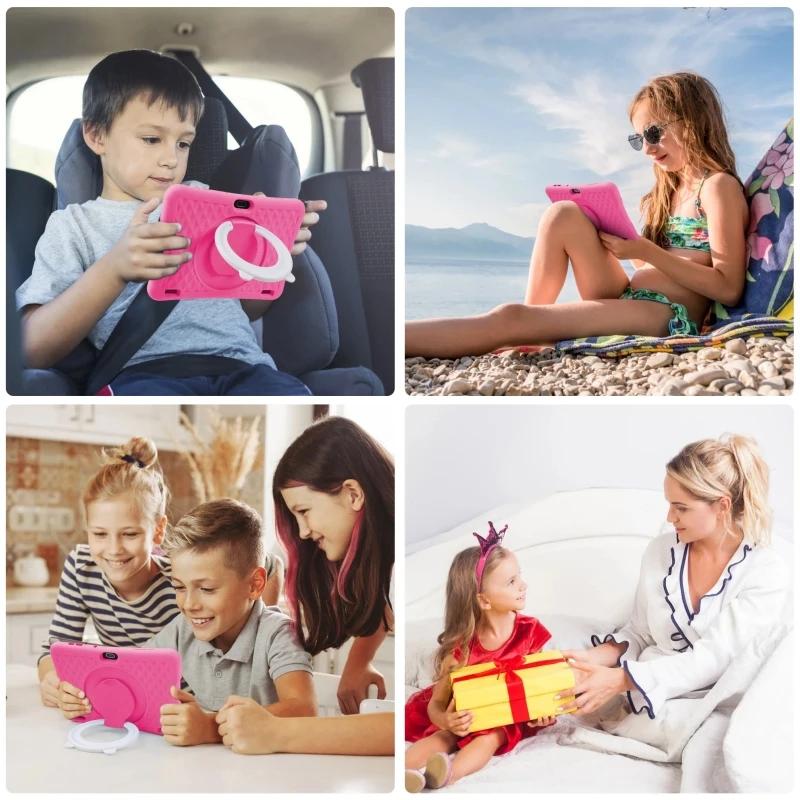 Offres spéciales 10.1 "Android 13 tablette pour enfants type-c cadeau coque en silicone 4GB RAM 64GB