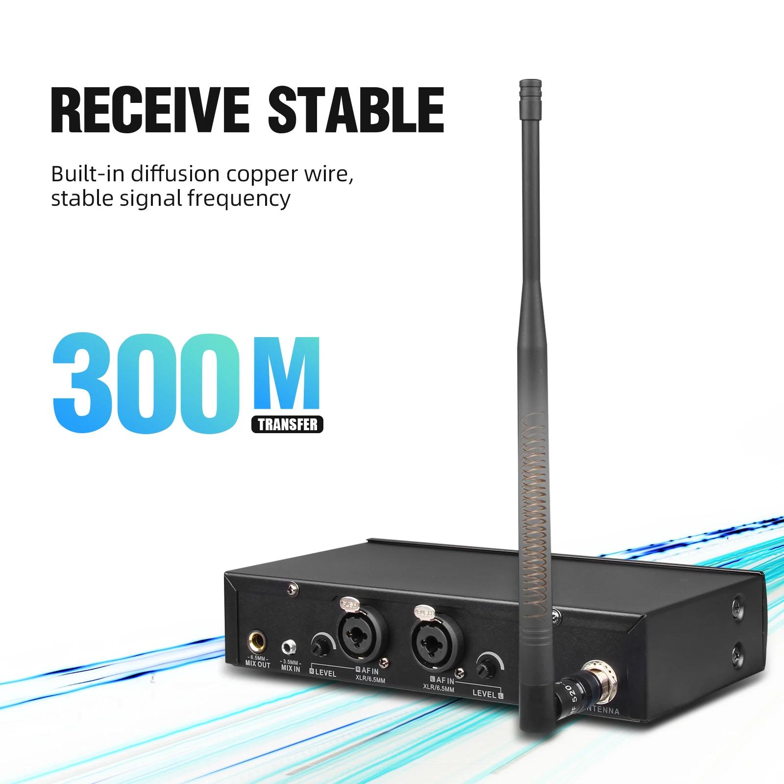 Debra ER-102 UHF canal unique dans l'oreille moniteur de scène système sans fil avec émetteur Multip