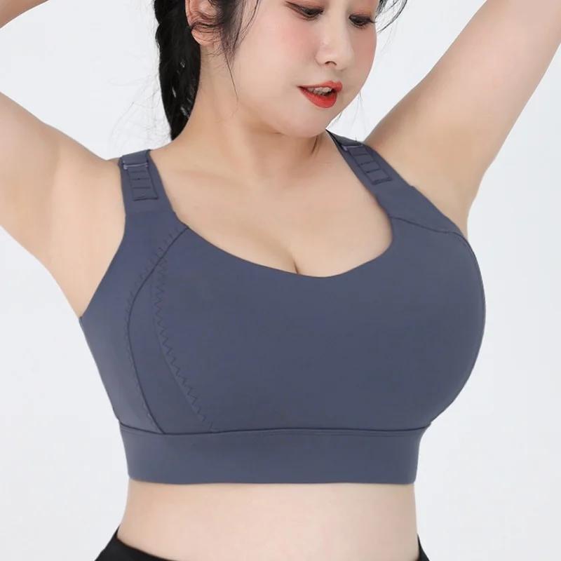 Soutien-gorge de sport grande taille 5XL pour femmes, sous-vêtements résistants aux chocs, Gym, Fitn