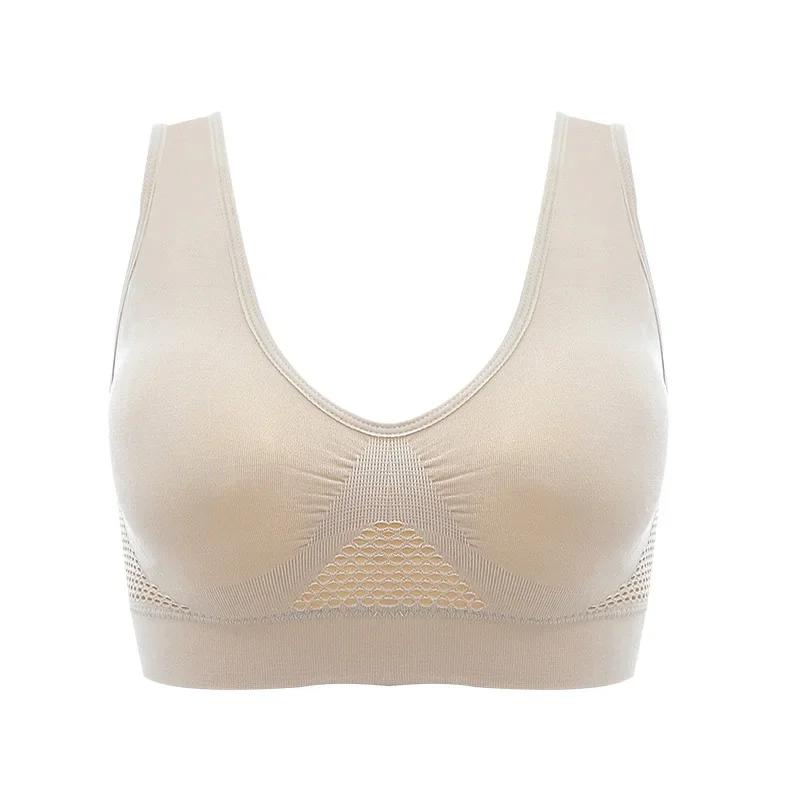Soutien-gorge sport femme respirant anti-transpiration - Coussinets amortissants pour running et fitness