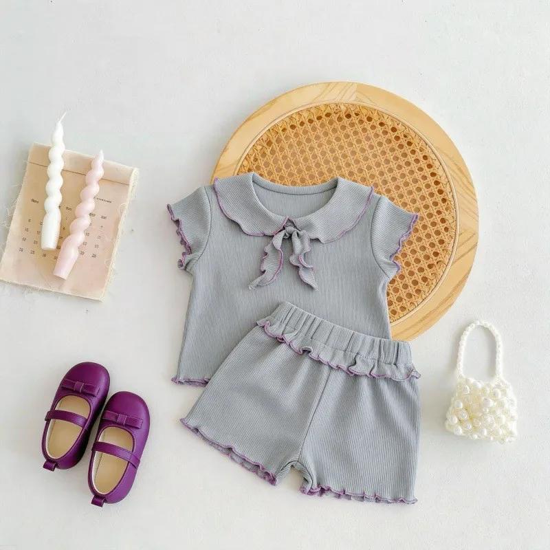 Ensemble de vêtements pour bébé fille TZ2812, confortable et tendance, deux pièces avec t-shirt et p
