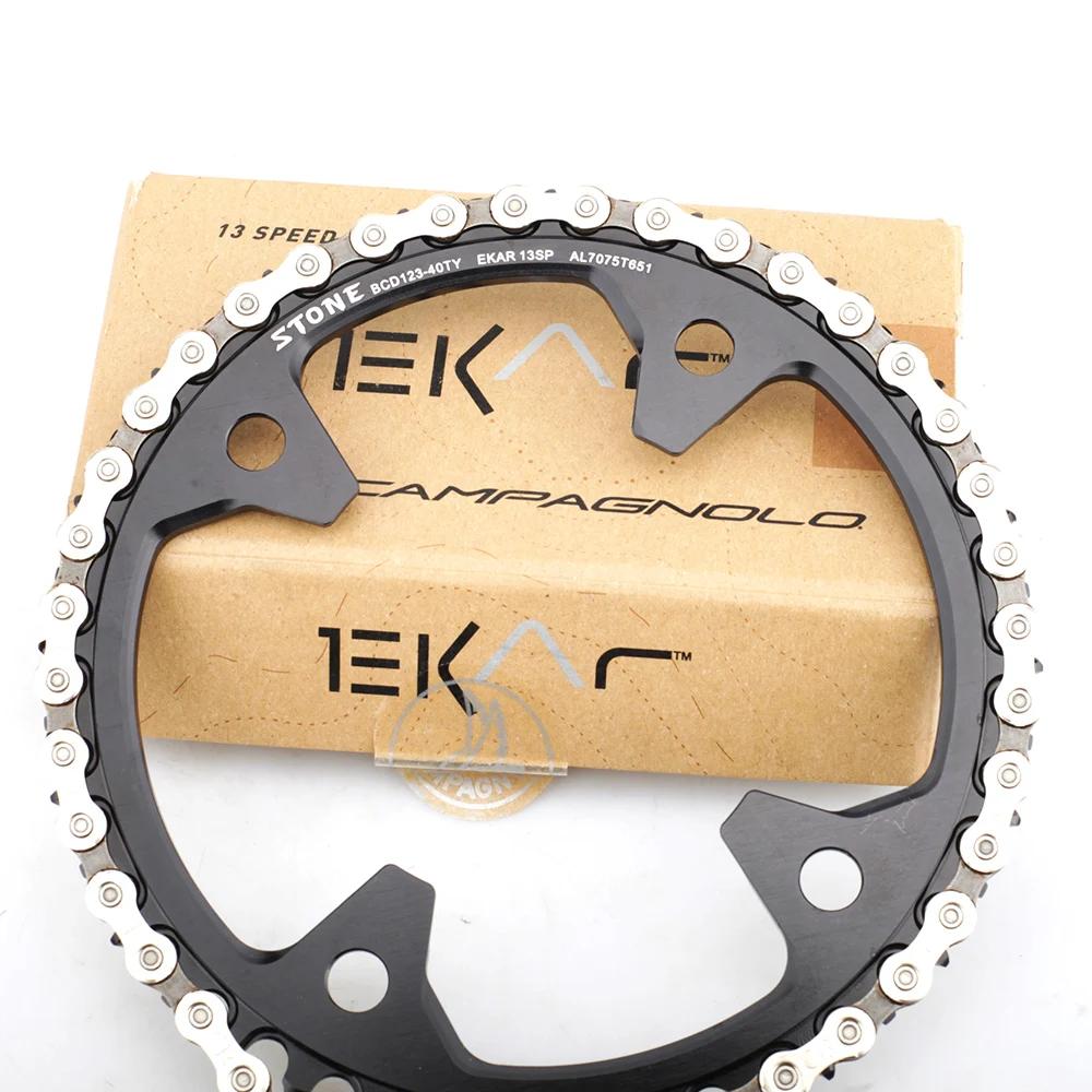 Plateau de vélo en pierre BCD123 38T - 50T, anneau de chaîne circulaire, 4 bras, dents étroites et l