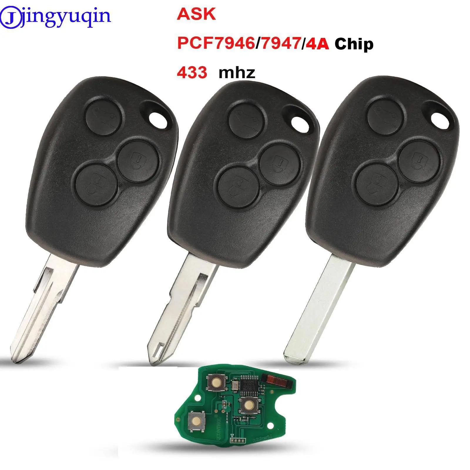Jingyuqin clé à distance PCF7946/pcf7947/4A puce 434MHz pour Renault Trafic Vivaro Primastar Movano