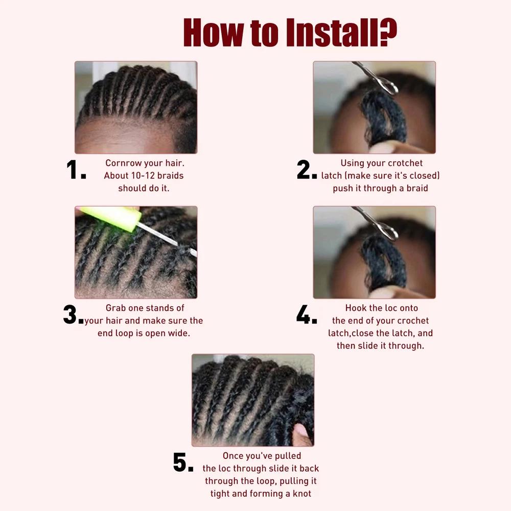 20 pouces doux Dreadlocks droite Crochet cheveux tresses Extensions de cheveux synthétiques Kanekalo