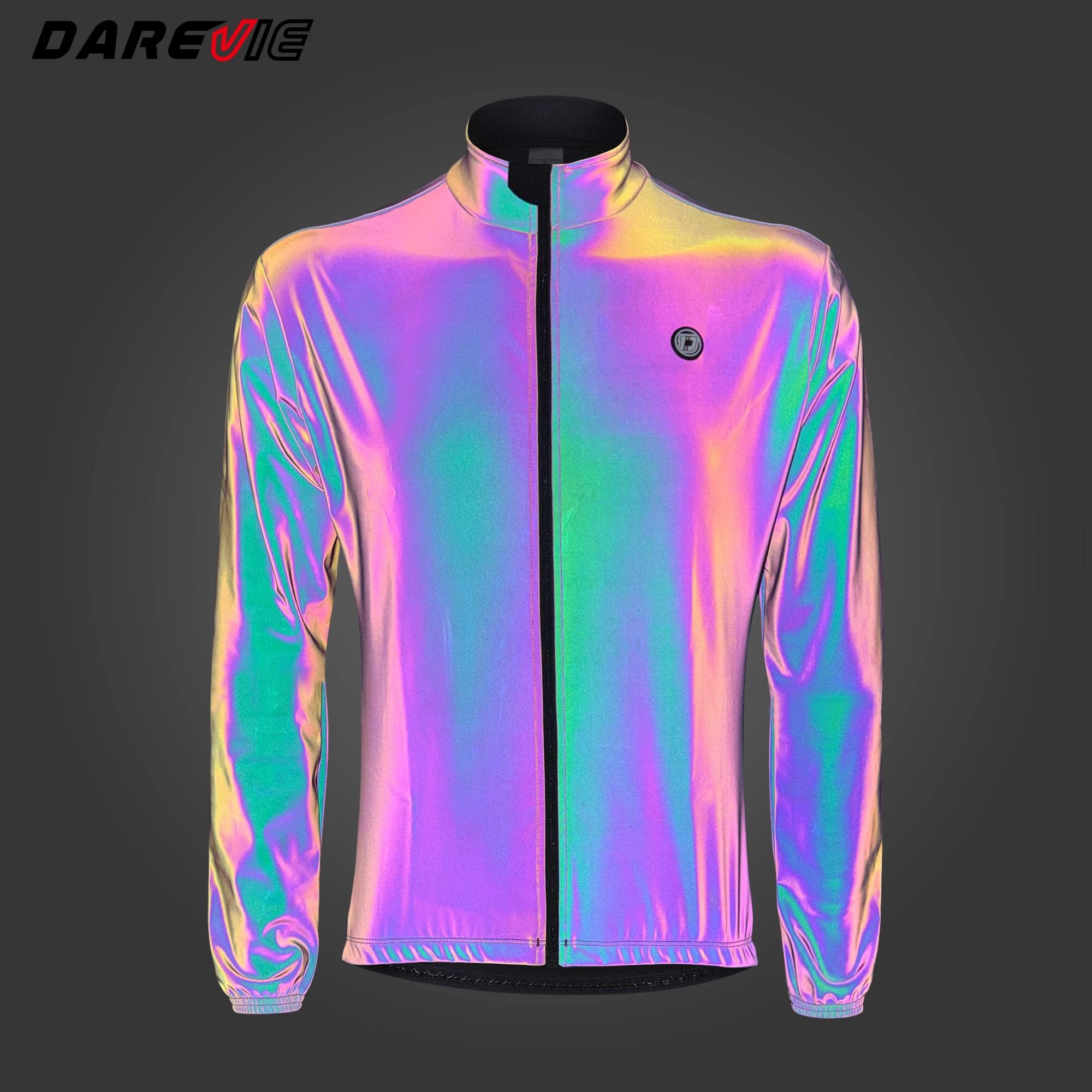 DAREVIE Veste de cyclisme imperméable pour homme et femme, coupe-vent, Rainbow Casting, niveau PRO,