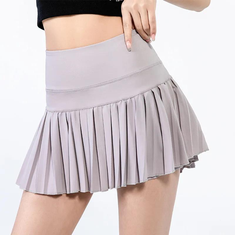 Short de sport d'été à la mode, jupe plissée pour femmes, jupe courte anti-éblouissement, course à p