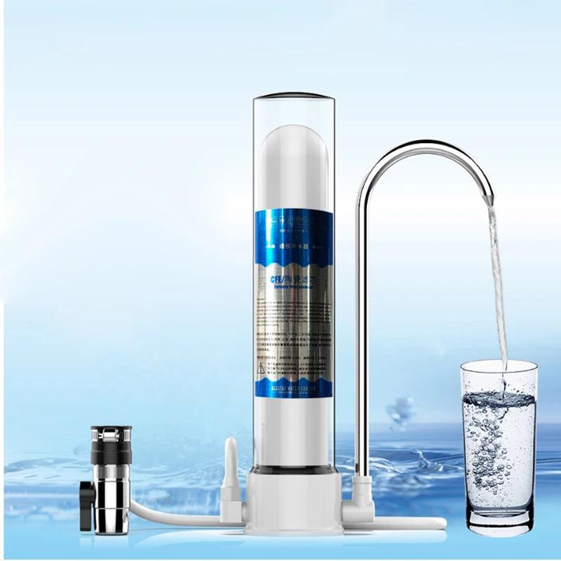 Purificateur d'eau domestique, filtre à eau du robinet direct, cartouche en céramique transparente