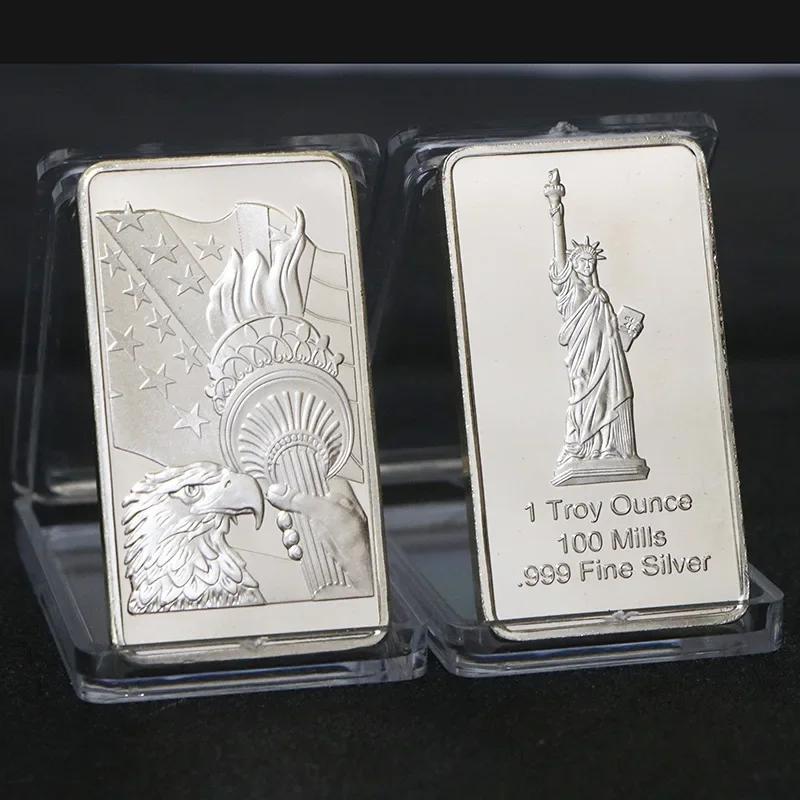 1 pièces divers pays menthe 1 Troy Ounce beaux divers pays argent lingot barre réplique pièces Colle