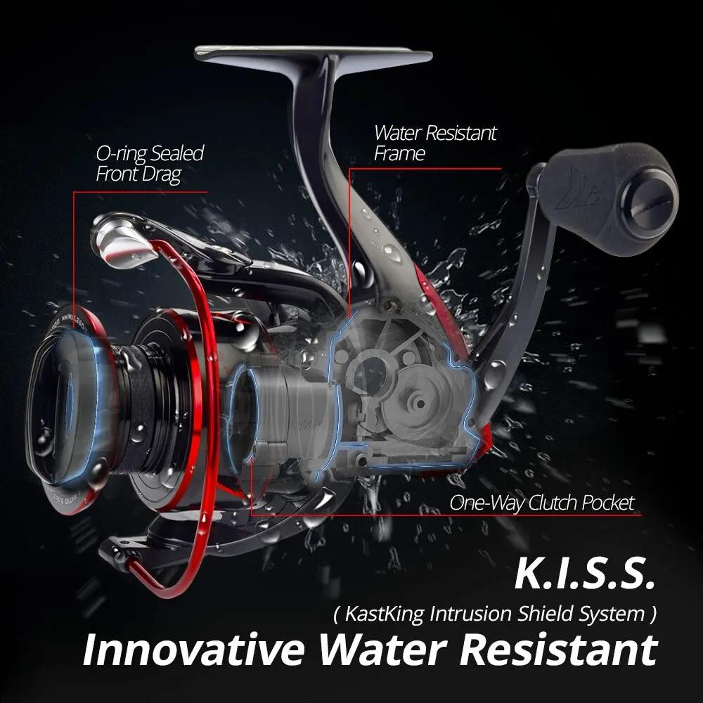 KastKing-Moulinet Sharky III Ball BearTrinity, 10 + 1, 18kg Max Drag, Corps en métal durable, Moulin