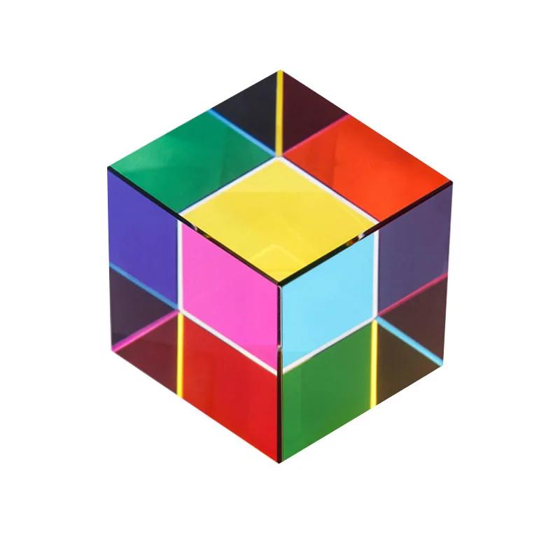 Prisme Cube de couleur trois couleurs primaires, Science populaire, expérience de couleur optique, j