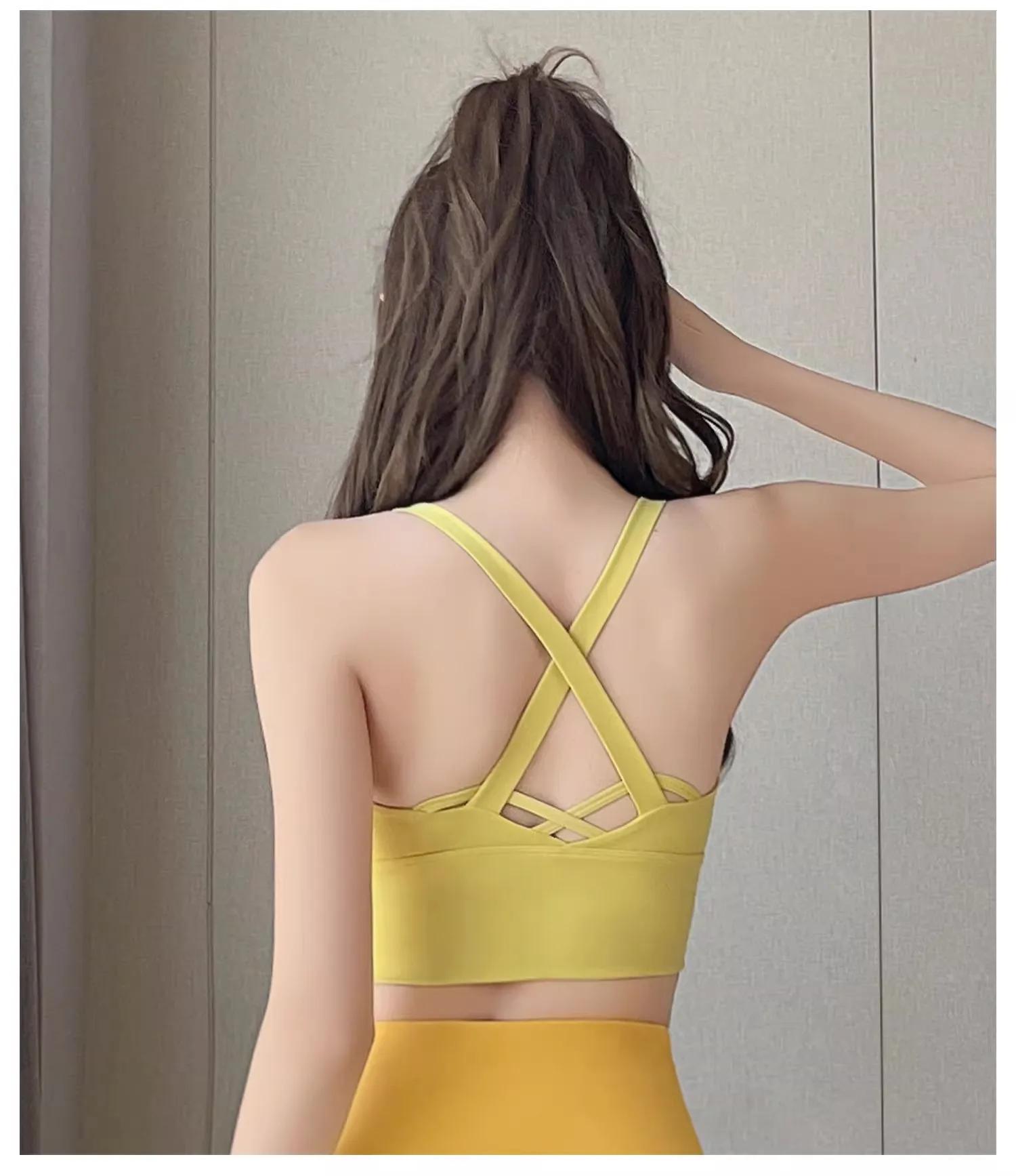 Soutien-gorge de sport pour femme à maintien élevé et contrôle des chocs - Bonnets intégrés monobloc