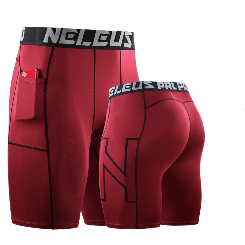 Short de course pour hommes avec collants de poche, vêtements de sport, Fitness, séchage rapide, bas