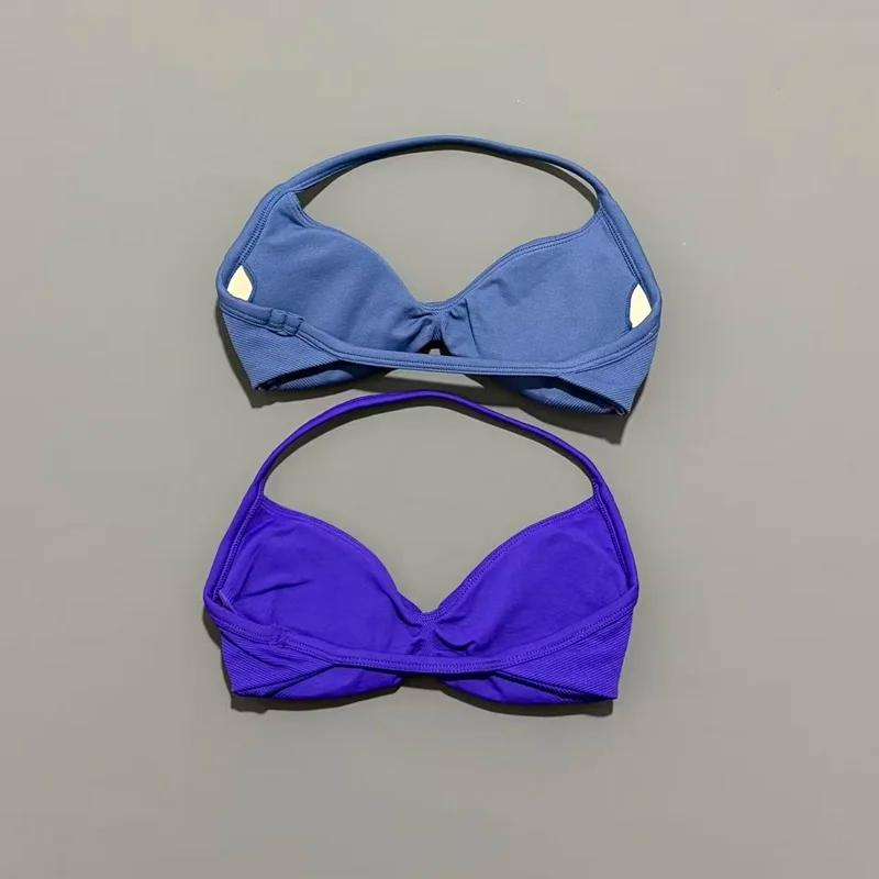 HISTELLO soutien-gorge à bretelles haut de sport femmes haut soutien mince sangle licou sport sans c