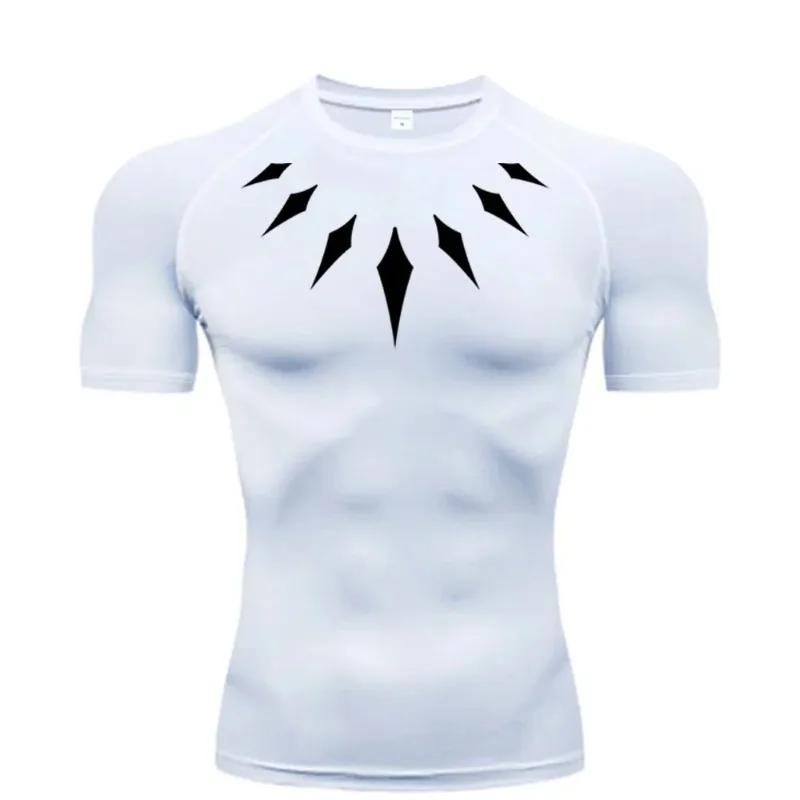 T-shirt de compression pour homme, séchage rapide, pour la gym et le sport, anti-transpiration, sous