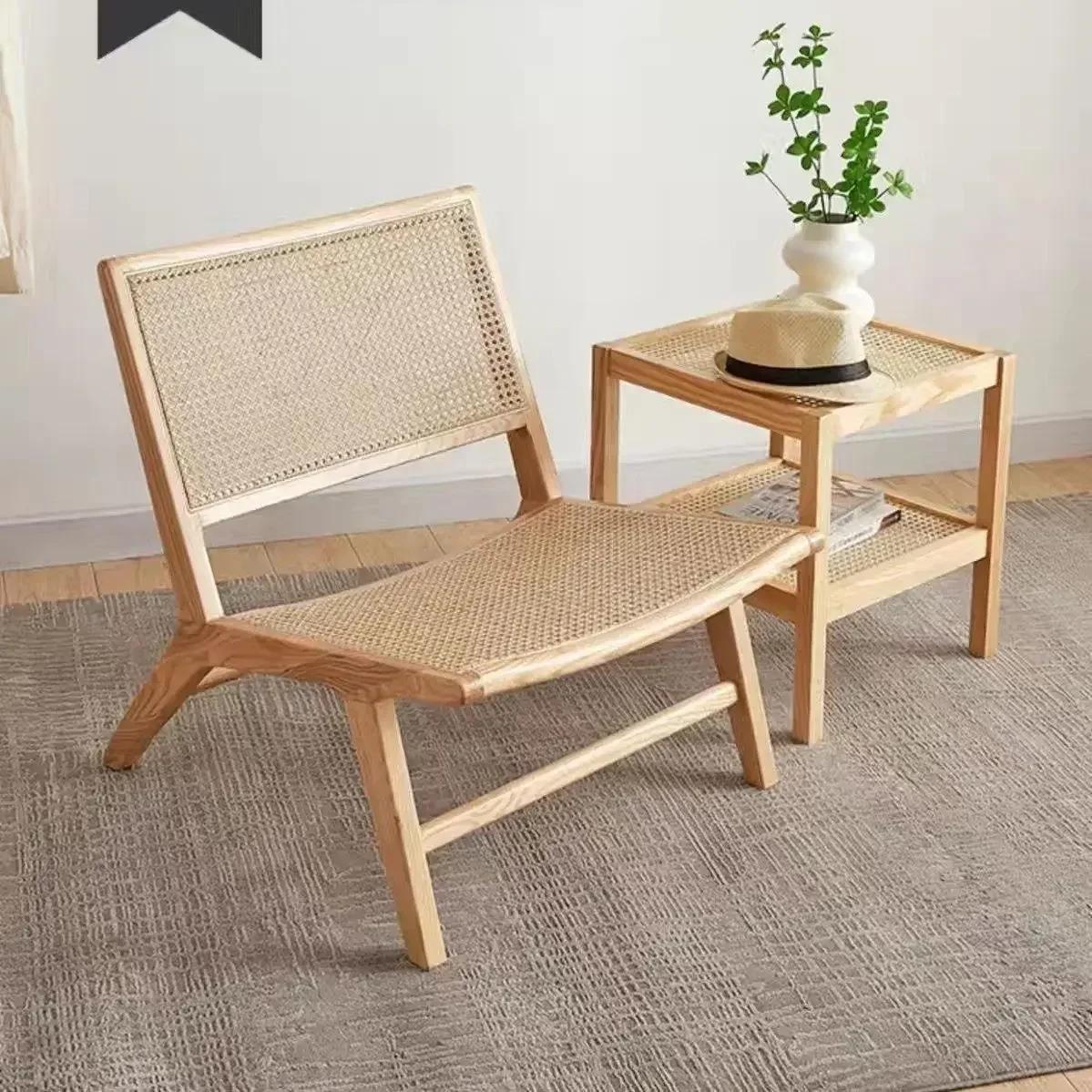 Chaise en bois massif, rotin, inclinable, loisirs, maison, chez l'habitant, simple, paresseux, canap