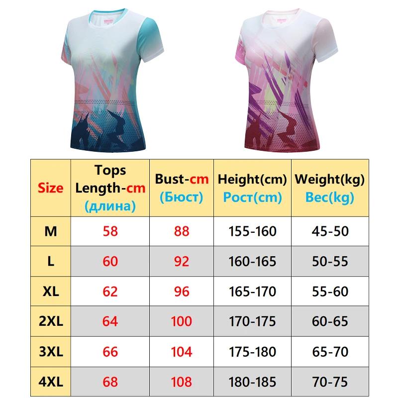 Maillot badminton femme manches courtes col rond - Tenue tennis de table équipe running entraînement