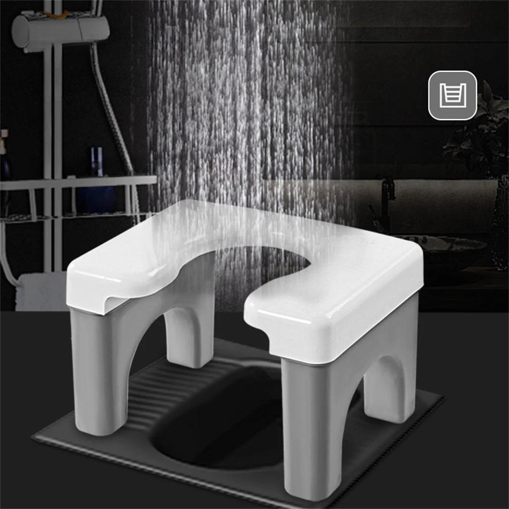 Siège de toilette portable en forme de U, tabouret épais antidérapant en plastique, chaise de toilet