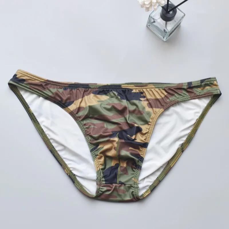 Sous-vêtements pour hommes slips de Camouflage pour hommes Sexy Cuecas Calzoncillos Bikini U poche s