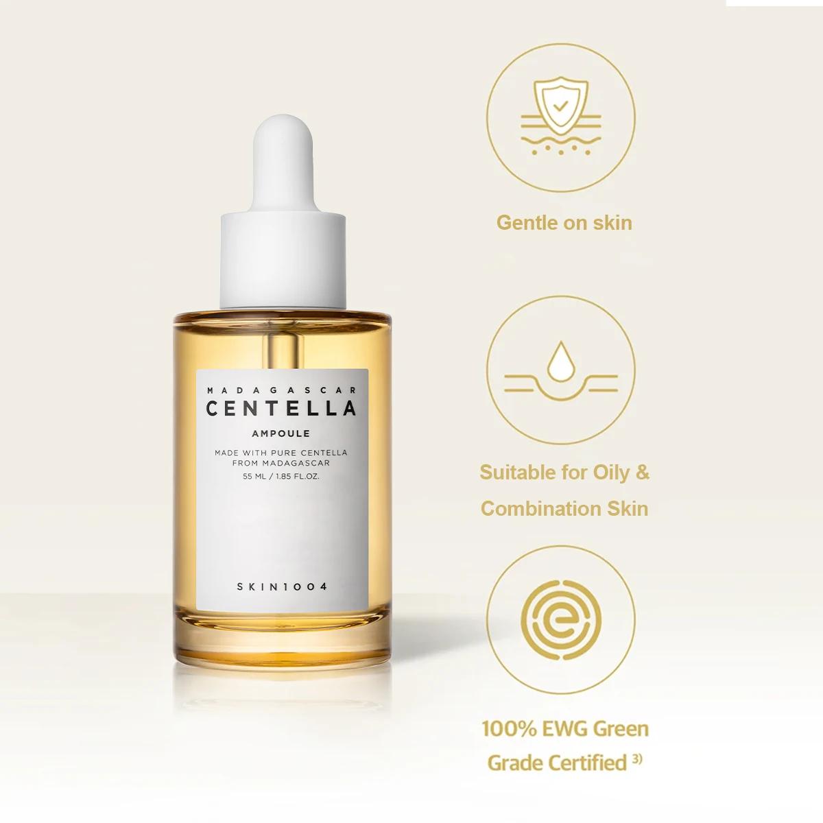 SKIN1004 Ampoule à la Centella de Madagascar 55ml, apaisante et rafraîchissante Lissage des tons r