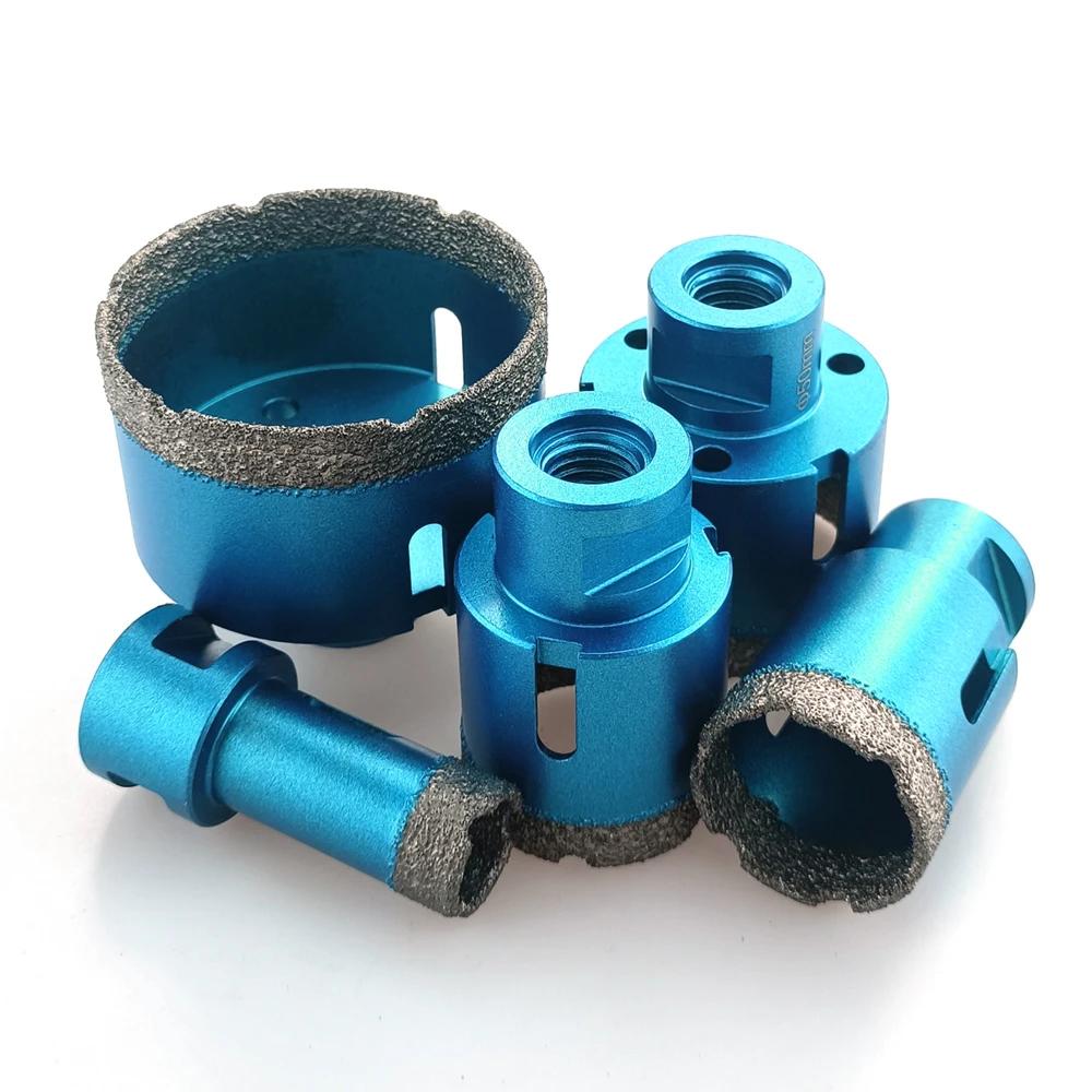 5 pièces perceuse à sec M14 fil brasage trou scie ensemble carreaux de porcelaine couronnes granit m